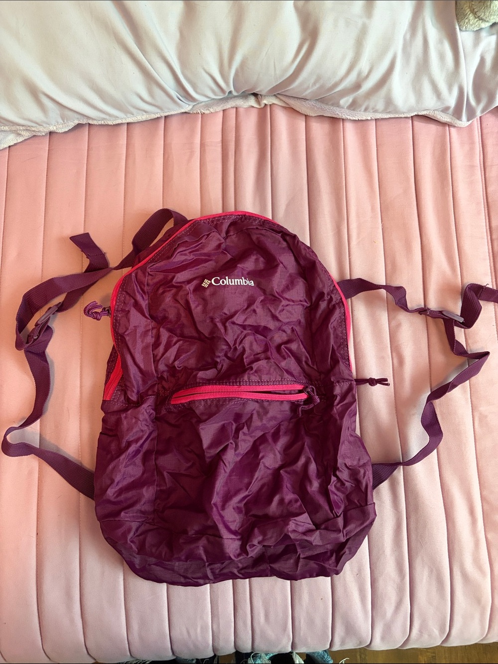 Columbia Women's Backpack in Plum with Pink Accents